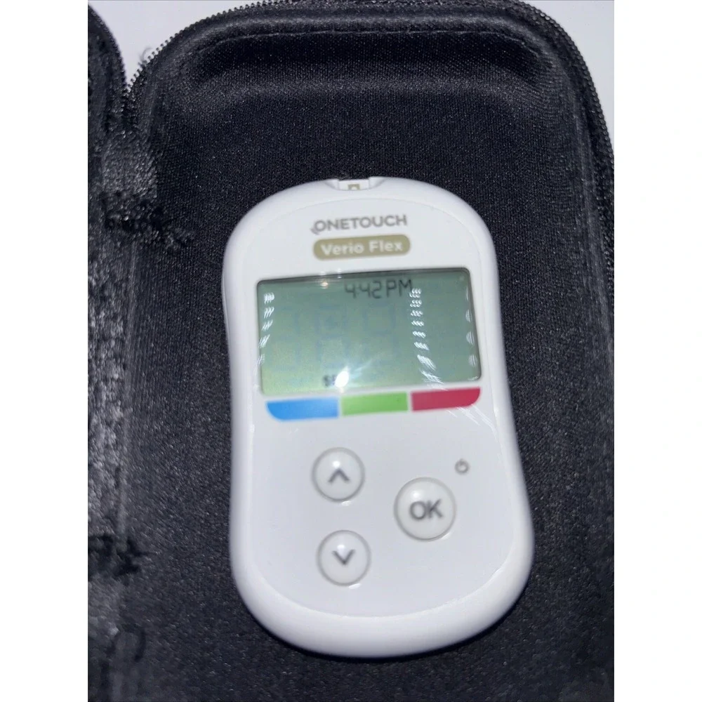 OneTouch Verio Flex Meter Blood Glucose Monitoring System. Box Opened For Pic